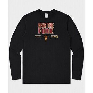 CSA Arizona State Sun Devils "Fear the Fork" Black Long Sleeve Shirt Size 2XL